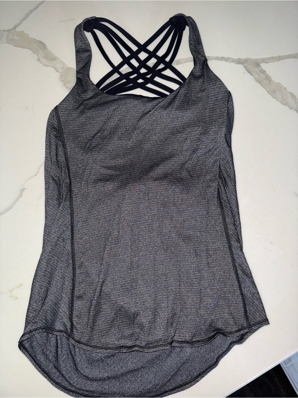 lululemon athletica Charcoal Gray Strappy-Bra Tank